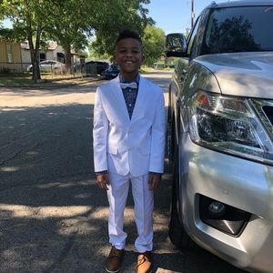 Boys all white Tommy Hilfiger 2 piece suite